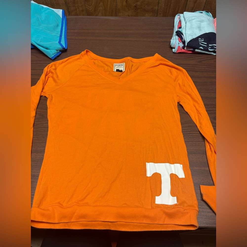 PINK Victoria's Secret Tennessee Orange Top with White Label